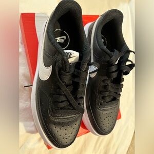 Nike Court  Vision Alta LTR Black and White Athletic Shoes